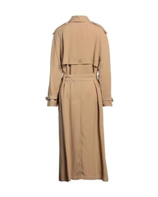 Burberry Natural Solid Color Long Trench Coat