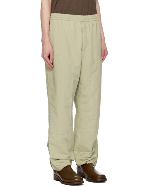Moncler Natural Embroidered Logo Patch Jogging Pants for men