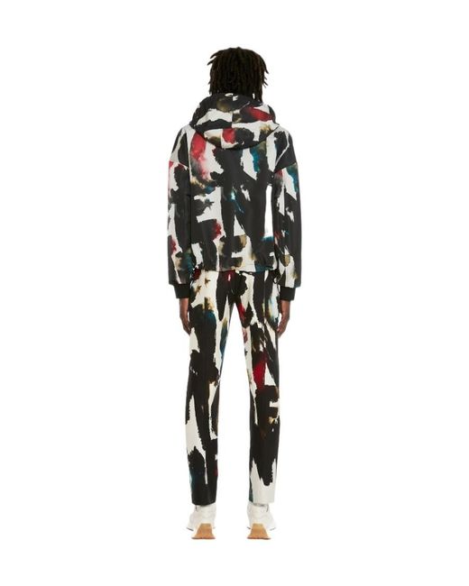 McQueen Black Zip-Up Long-Sleeved Windbreaker for men