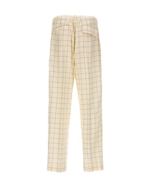Undercover Natural Grid Patterned Pants for men