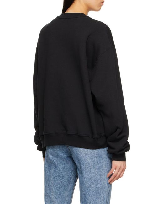 Alexander Wang Black Buzz-Cut Logo Sweatshirt
