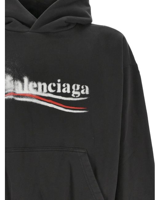 Balenciaga Black Logo Hoodies 767877Tqvi71569 for men
