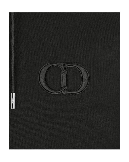 Dior Black Homme Cd Icon Drawstring Hoodie for men