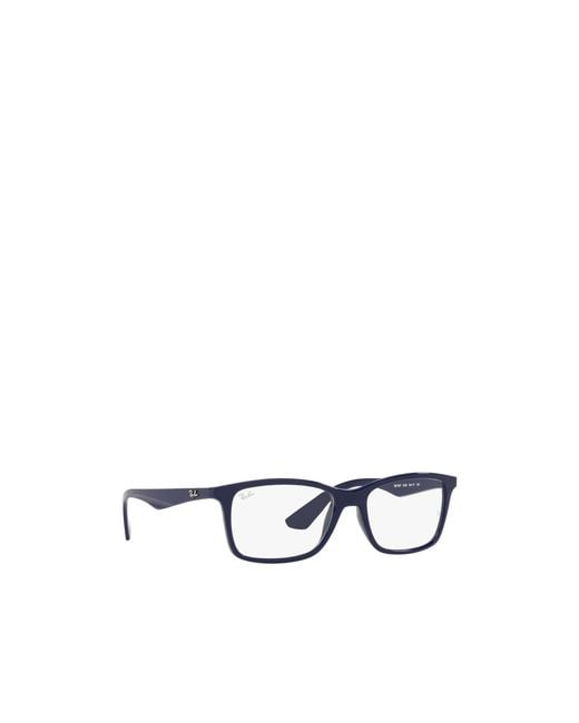 Ray-Ban White Rectangular Frame Glasses for men