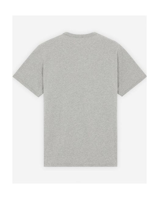 Maison Kitsuné Gray Maison Kitsuné Chillax Fox Patch T-Shirt for men