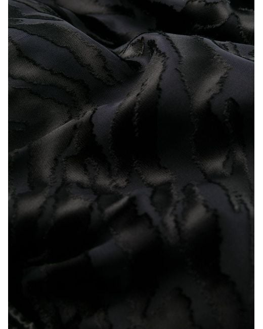 Saint Laurent Black Zebra Print Sheer Dress