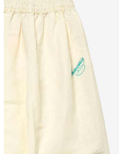 Willy Chavarria White Embroidered Wide-Leg Pants for men