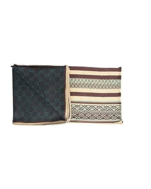 Gucci Blue Logo Scarf for men