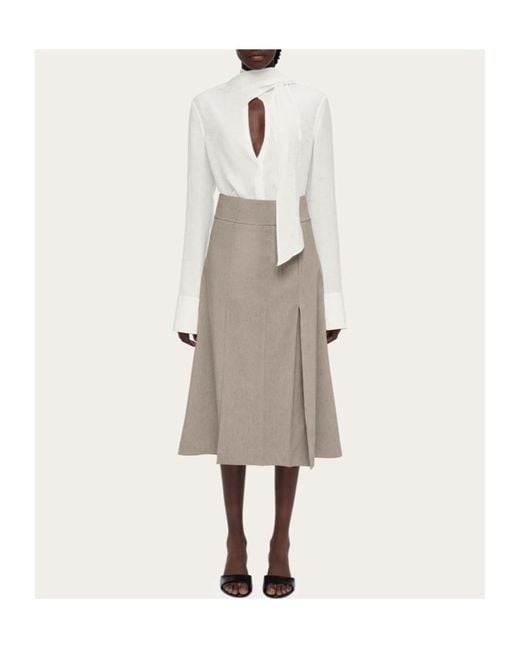 Ferragamo White Stray-Collar Shirt