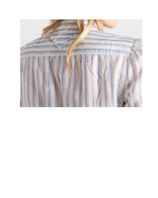 Prada Blue Striped Shirt