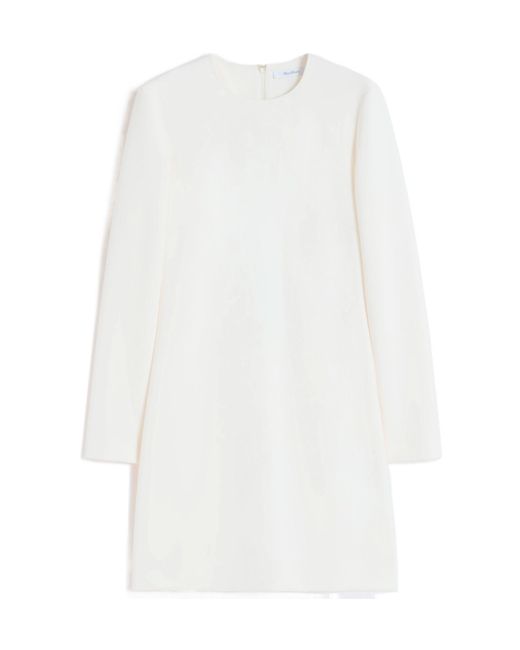 Max Mara White Short Scuba Jersey Dress