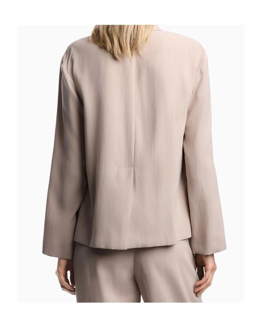 Emporio Armani Natural Long-Sleeved Suit Jacket