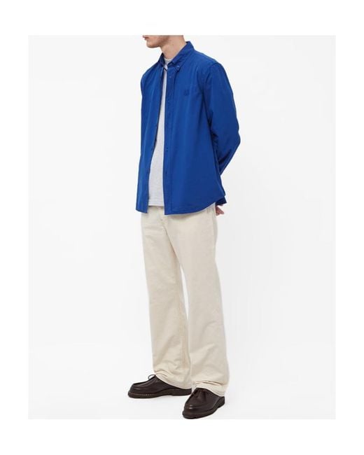 KENZO Blue Tonal Tiger Patch Shirt for men