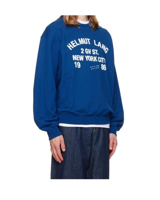 Helmut Lang Blue Long-Sleeved Knitwear for men