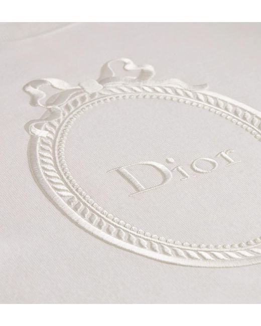 Dior White Médaillon Embroidered Sweater