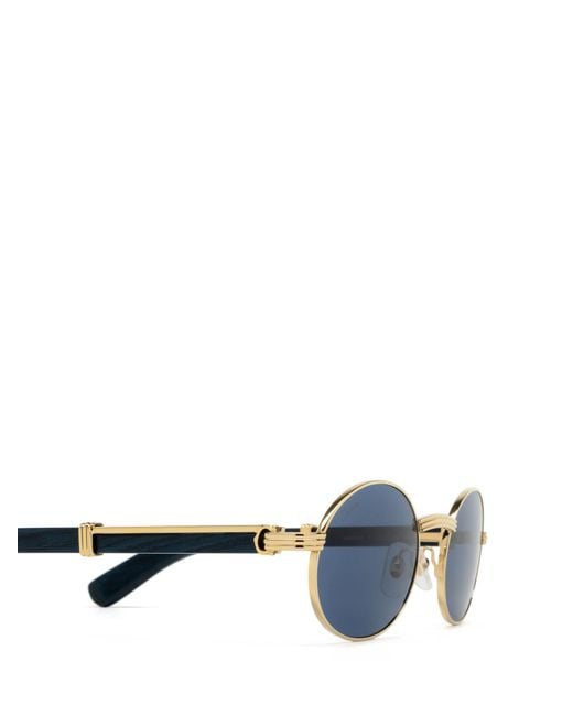 Cartier Blue Giverny Oval Frame Sunglasses for men