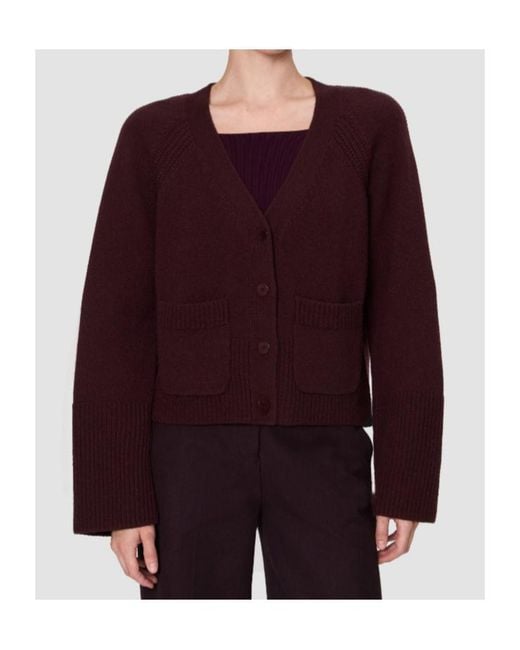 Joseph Purple Harper Pure Cashmere Cardigan