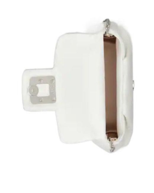 Roger Vivier White Efflorescence Sequins Micro Bag