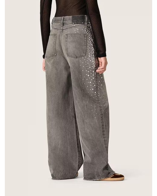 Golden Goose Deluxe Brand Gray Studded Boyfriend Jeans