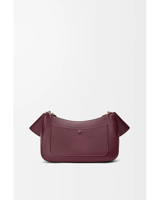 Loewe Purple Medium Leather Ola Shoulder Bag