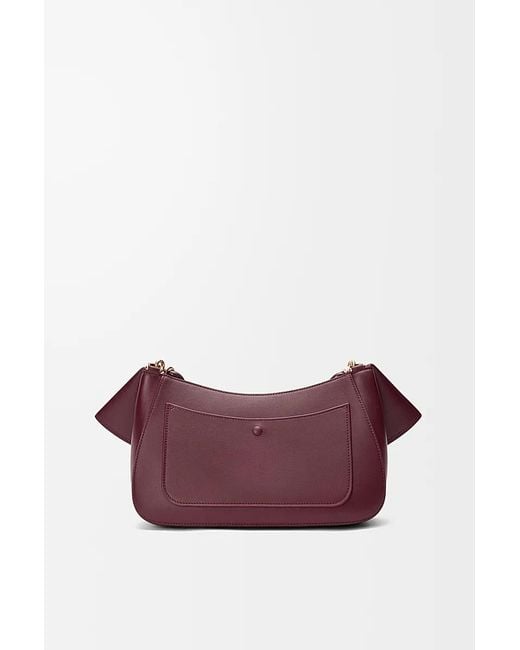 Loewe Purple Medium Leather Ola Shoulder Bag