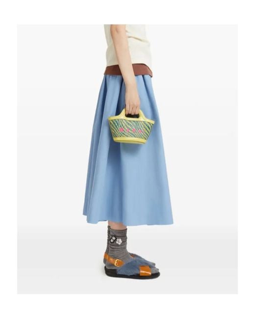 Marni Green Tropicalia Top Handle Micro Bag
