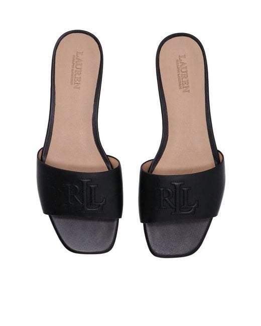 Polo Ralph Lauren White Lauren Ralph Lauren Everley Slide Sandals