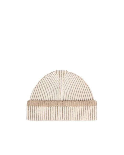 Stone Island Natural Compass Patch Beanie for men