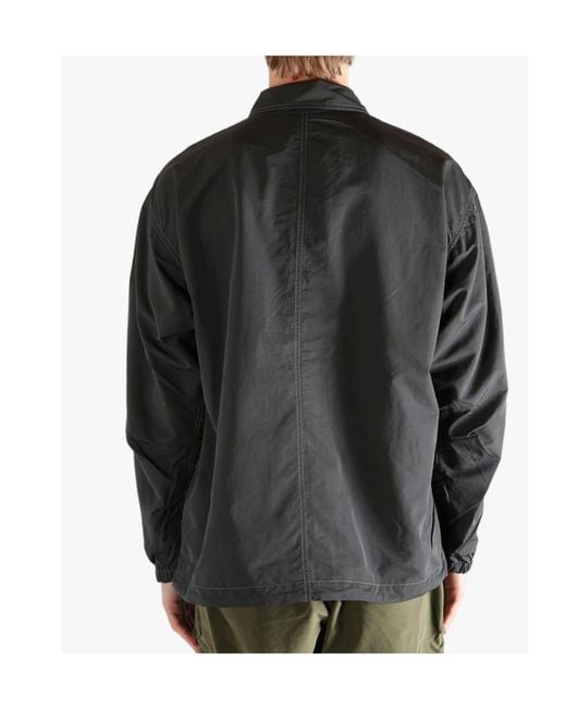 And Wander Gray Contrast-Stitch Flap-Pocket Jacket for men