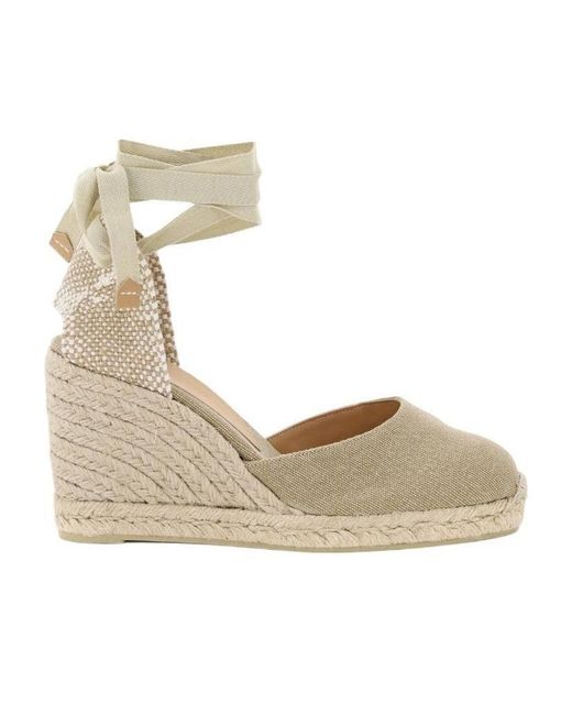 Castaner Metallic Castañer Round Toe Tie-Fastened Espadrilles