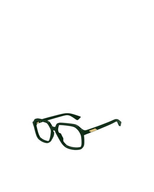 Bottega Veneta White Eyewear Square Frame Glasses for men