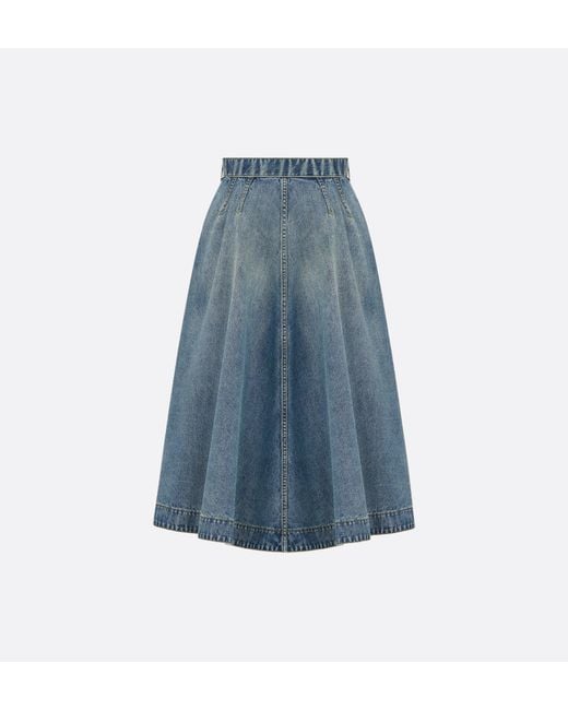 Dior Blue Mid-Length Flared Skirt