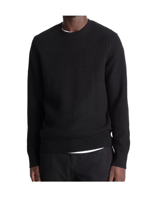 Vince Black Crew Neck Sweater for men