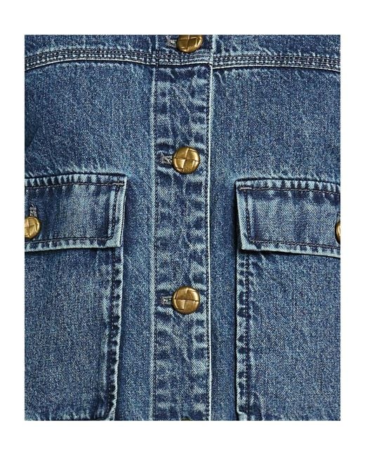 Rag & Bone Blue Minimalist Faded Dark Denim Jacket