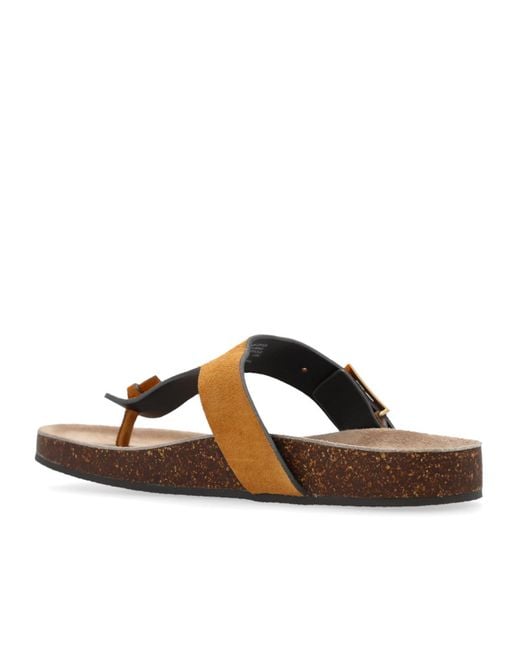 Tory Burch Brown Toe Slippers