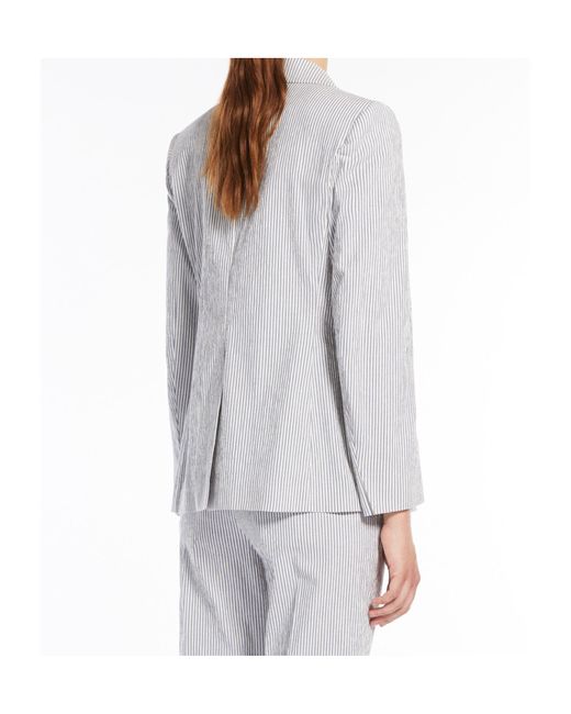 Weekend by Maxmara Gray Lapel Long Sleeve Blazer