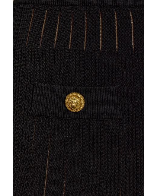 Balmain Black Pocket Skirt