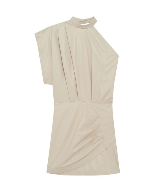 IRO White Pernille Draped Mini Dress