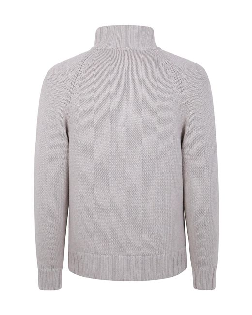 Brunello Cucinelli Gray Zip-Up High Neck Jacket for men