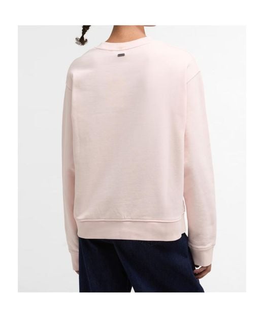 Barbour Pink Logo Crew Neck Sweatshirt