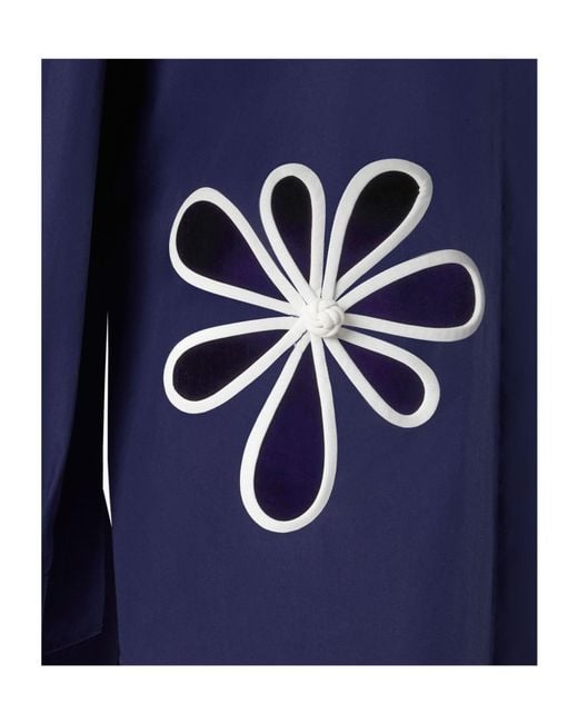 Fendi Blue Long Sleeved Cut-Out Detailed Poplin Shirt