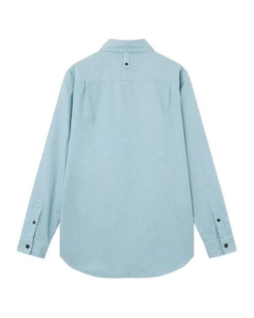 Stone Island Blue Long-Sleeve Shirt for men
