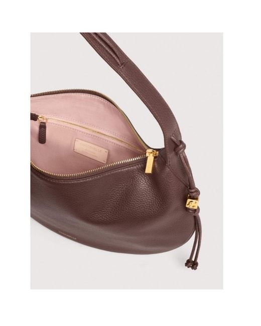 Coccinelle Brown Thess Zip Shoulder Bag