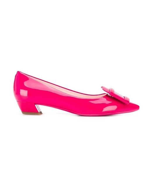 Roger Vivier Pink Gommettine Ballet Shoes