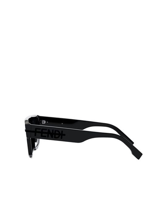 Fendi Gray Eyewear Square-Frame Sunglasses for men