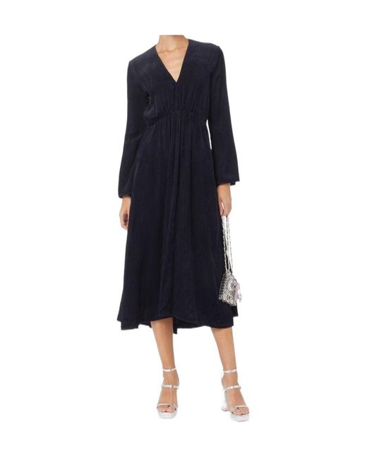 Forte_forte Blue Velvet Midi Dress