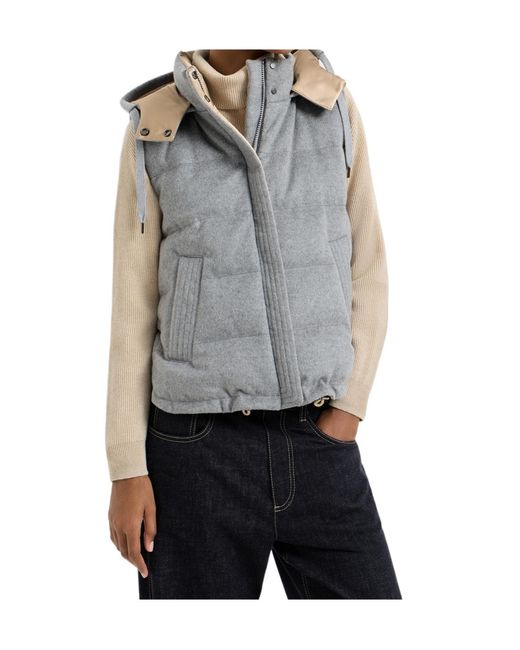 Brunello Cucinelli Blue Sleeveless Down Vest