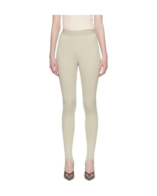 Wardrobe NYC Natural Opaque Footed Leggings