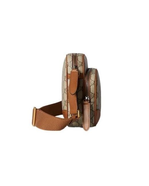 Gucci Natural Gg Emblem Medium Crossbody Bag for men