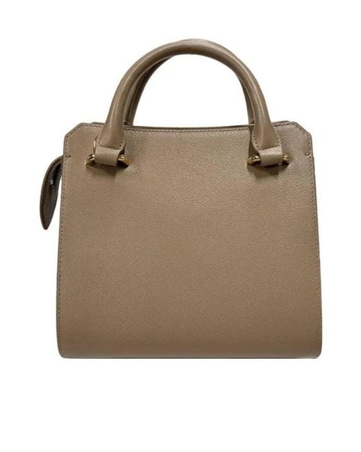 Burberry White Double Handle Shoulder Bag